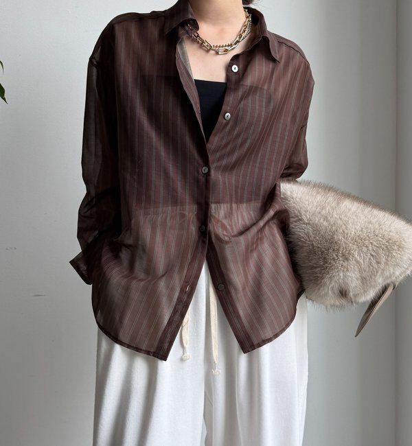  「シアーストライプシャツ」|シャツ・ブラウス|