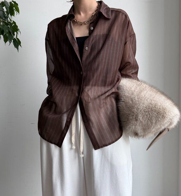  「シアーストライプシャツ」|シャツ・ブラウス|