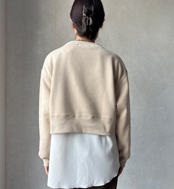  「【WEB限定】裏毛裏起毛ショートトップスアンサンブル」|Tシャツ・カットソー|