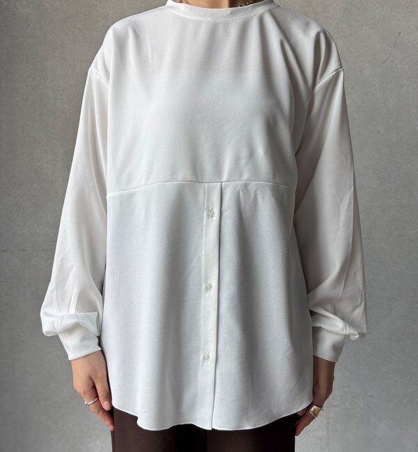  「【WEB限定】裏毛裏起毛ショートトップスアンサンブル」|Tシャツ・カットソー|