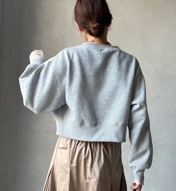  「【WEB限定】裏毛裏起毛ショートトップスアンサンブル」|Tシャツ・カットソー|