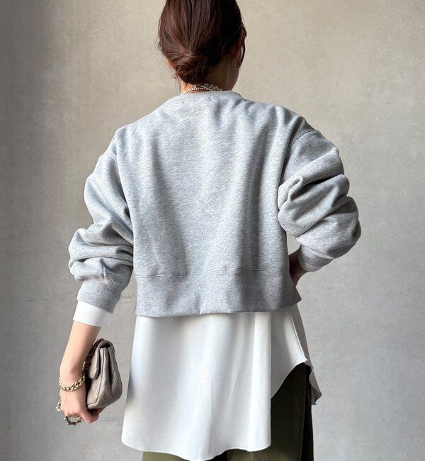  「【WEB限定】裏毛裏起毛ショートトップスアンサンブル」|Tシャツ・カットソー|