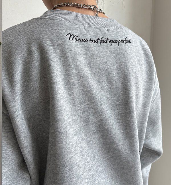  「【WEB限定】裏毛裏起毛ランダム刺繍ロゴトップス」|Tシャツ・カットソー|