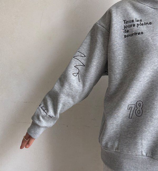  「【WEB限定】裏毛裏起毛ランダム刺繍ロゴトップス」|Tシャツ・カットソー|