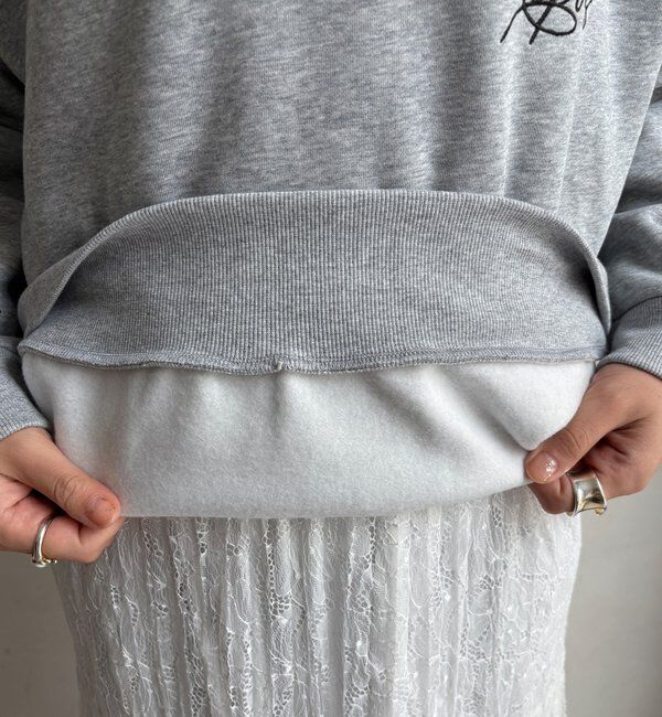  「【WEB限定】裏毛裏起毛ランダム刺繍ロゴトップス」|Tシャツ・カットソー|