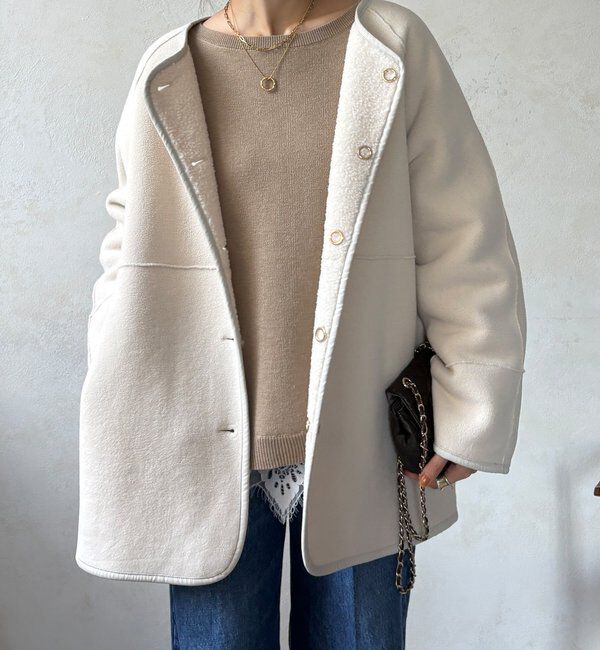  「リバーシブルボアコート」|その他|