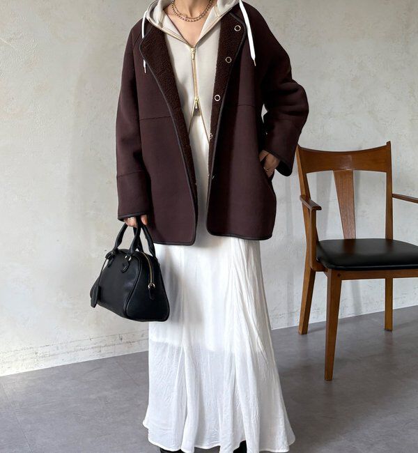  「リバーシブルボアコート」|その他|