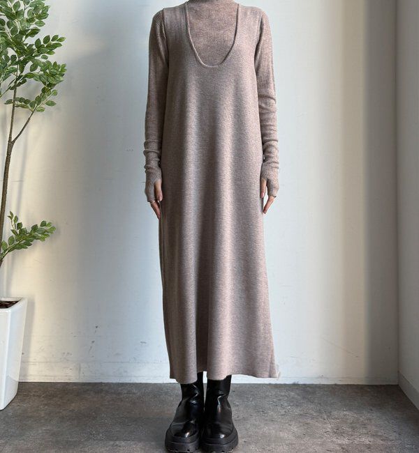  「【WEB限定】リブニット＋Uネックニットワンピースセット」|スーツ|