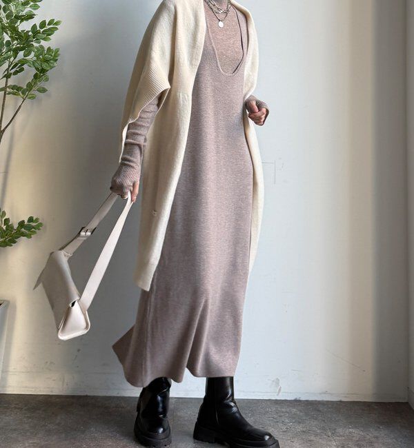  「【WEB限定】リブニット＋Uネックニットワンピースセット」|スーツ|