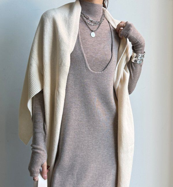  「【WEB限定】リブニット＋Uネックニットワンピースセット」|スーツ|