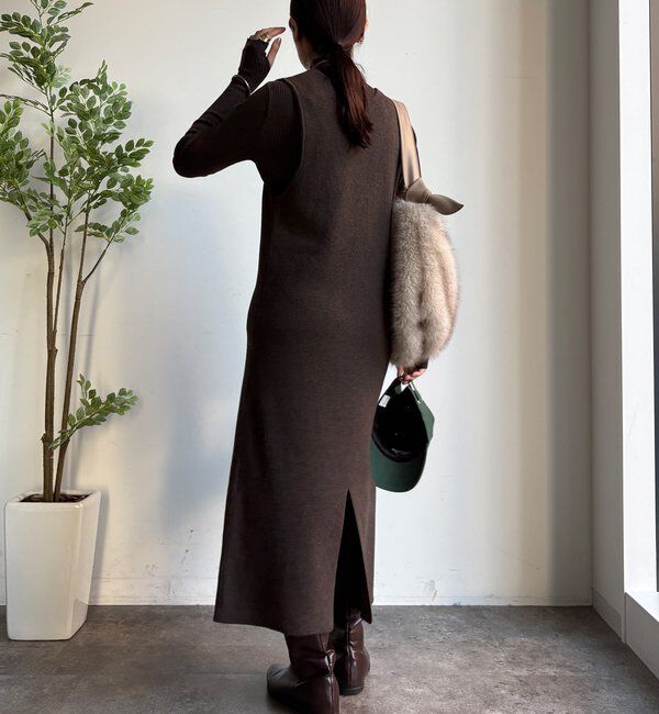  「【WEB限定】リブニット＋Uネックニットワンピースセット」|スーツ|