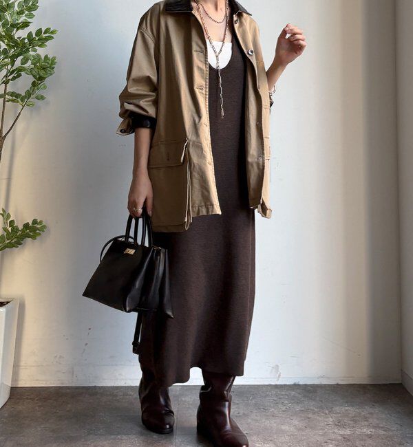  「【WEB限定】リブニット＋Uネックニットワンピースセット」|スーツ|