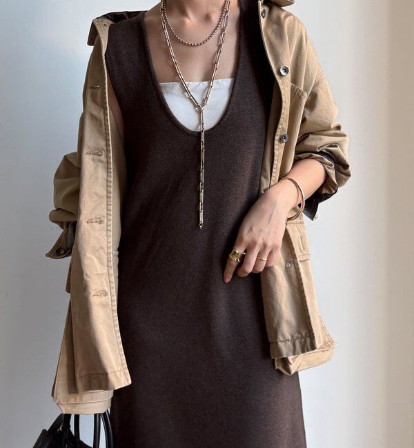  「【WEB限定】リブニット＋Uネックニットワンピースセット」|スーツ|