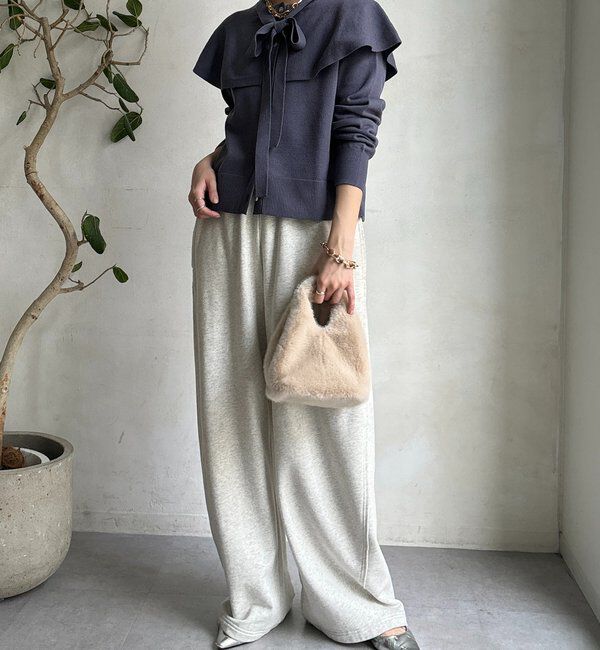  「【WEB限定】 棒タイ付ケープカーディガン」|カーディガン|