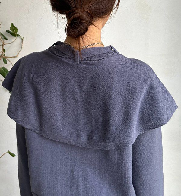  「【WEB限定】 棒タイ付ケープカーディガン」|カーディガン|