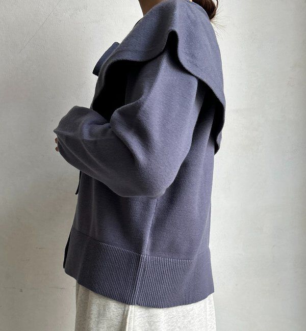  「【WEB限定】 棒タイ付ケープカーディガン」|カーディガン|