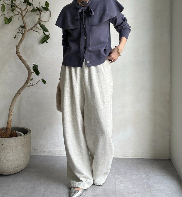  「【WEB限定】 棒タイ付ケープカーディガン」|カーディガン|