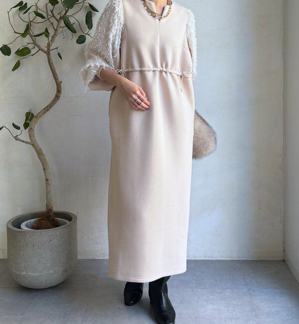  「【WEB限定】ダンボールレース切替ワンピース」|ワンピース|