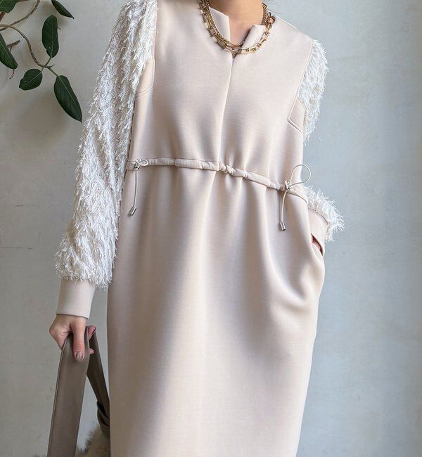  「【WEB限定】ダンボールレース切替ワンピース」|ワンピース|