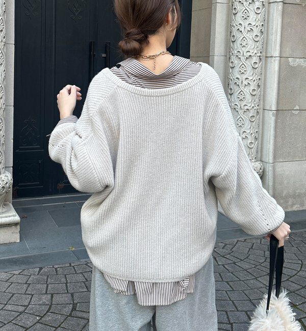  「ウール混スキッパープルオーバー」|ニット・セーター|