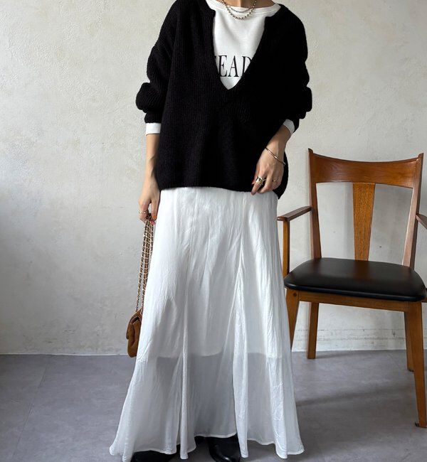  「ウール混スキッパープルオーバー」|ニット・セーター|