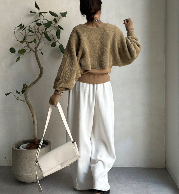  「【セットアイテム/WEB限定】フェザーヤーンカーディガン＋ニット」|ニット・セーター|