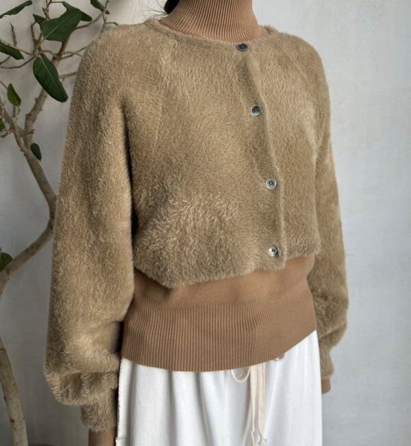  「【セットアイテム/WEB限定】フェザーヤーンカーディガン＋ニット」|ニット・セーター|