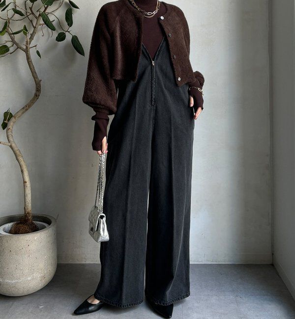  「【セットアイテム/WEB限定】フェザーヤーンカーディガン＋ニット」|ニット・セーター|