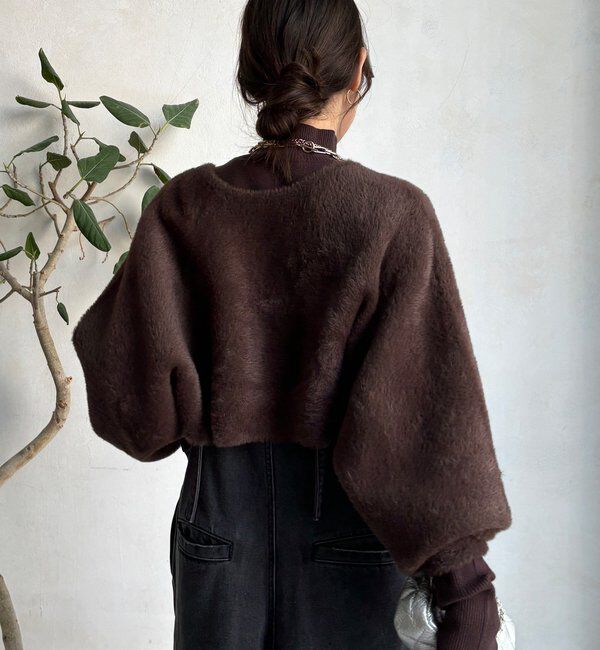  「【セットアイテム/WEB限定】フェザーヤーンカーディガン＋ニット」|ニット・セーター|