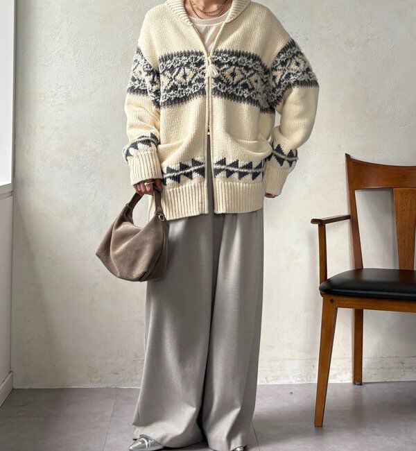  「ノルディックジップカーディガン」|ニット・セーター|