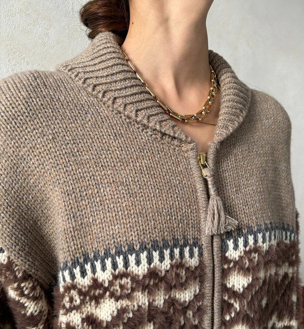  「ノルディックジップカーディガン」|ニット・セーター|