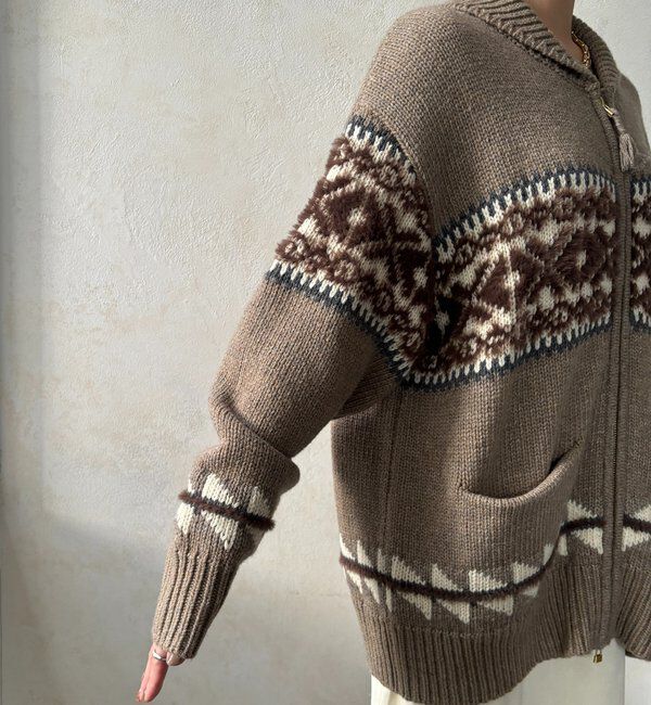  「ノルディックジップカーディガン」|ニット・セーター|