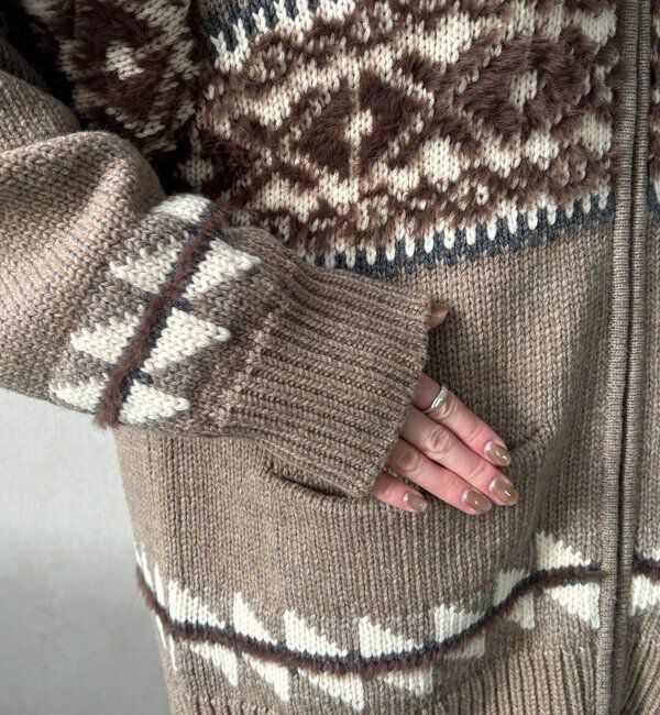  「ノルディックジップカーディガン」|ニット・セーター|