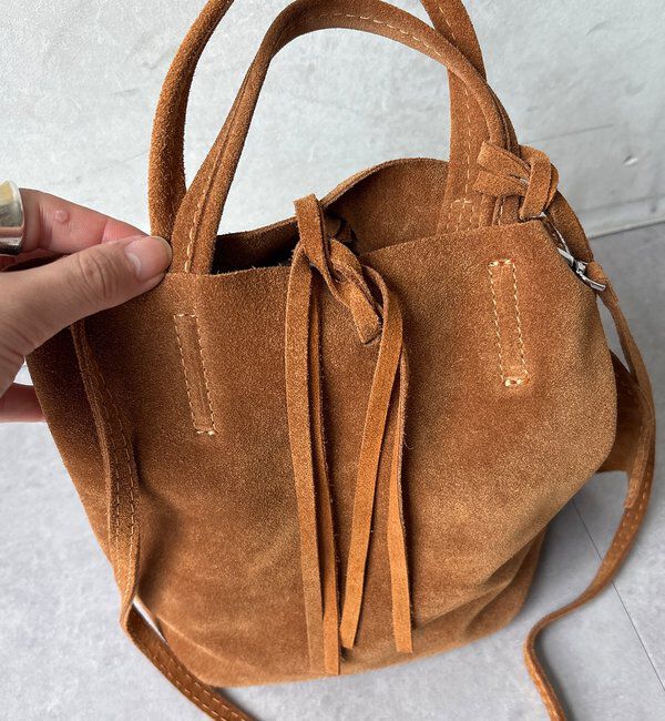  「【WEB限定】スエードミニトートバッグ」|トートバッグ|