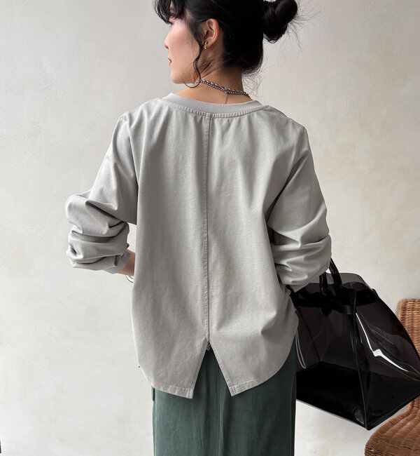  「【WEB限定】サイドドロストハーフジッププルオーバー」|Tシャツ・カットソー|