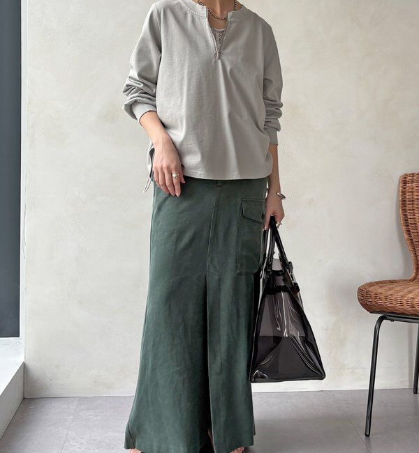  「【WEB限定】サイドドロストハーフジッププルオーバー」|Tシャツ・カットソー|