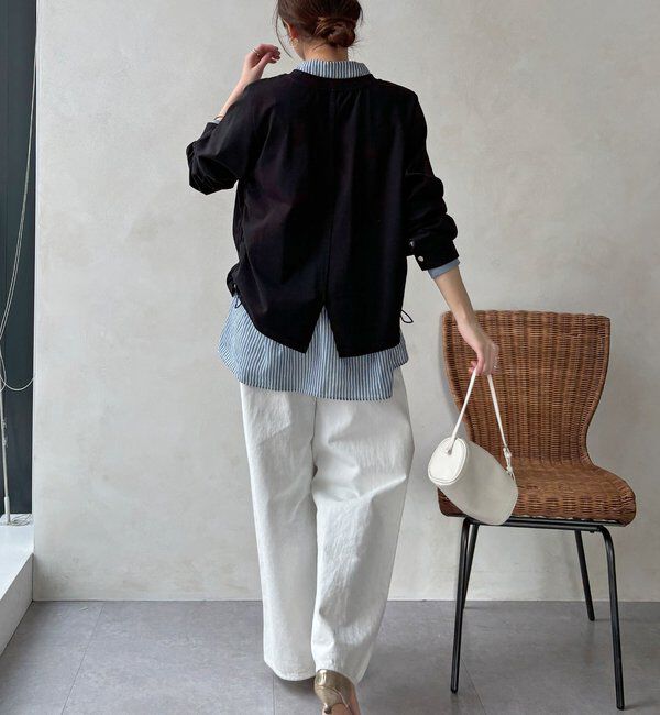  「【WEB限定】サイドドロストハーフジッププルオーバー」|Tシャツ・カットソー|