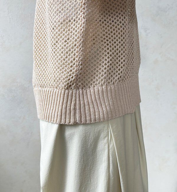  「【WEB限定】メッシュ編みワイドプルオーバー」|ニット・セーター|