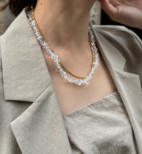  「さざれネックレス」|ネックレス|クリア