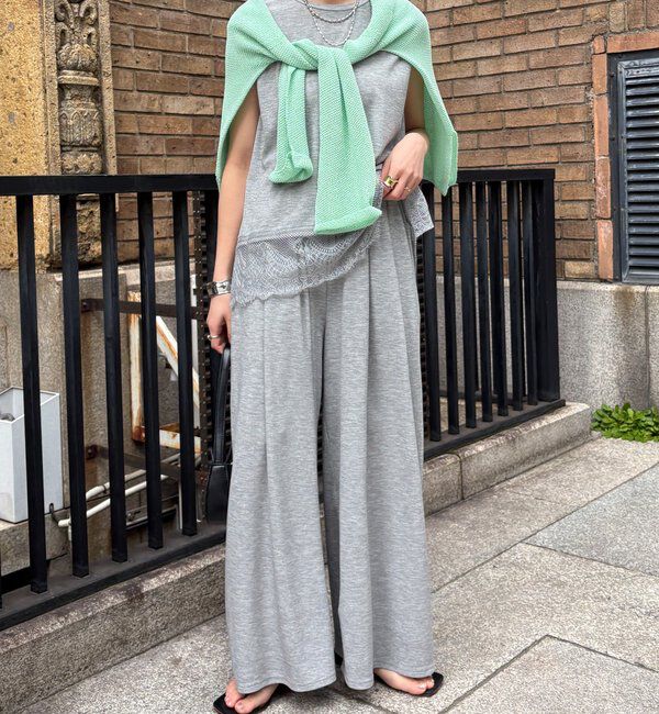  「【セットアップ可能】裾レースタンク」|Tシャツ・カットソー|