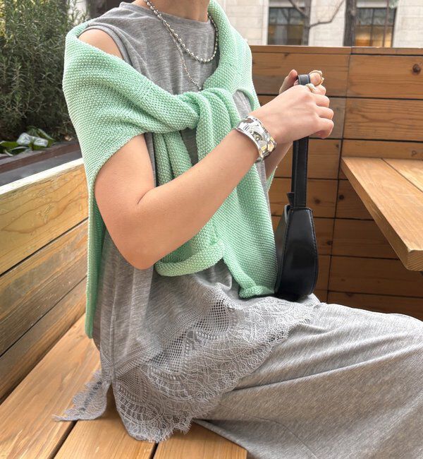  「【セットアップ可能】裾レースタンク」|Tシャツ・カットソー|