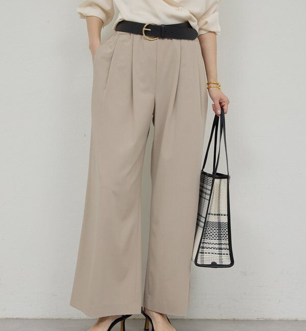  「【手洗い可】イージー2タックパンツ」|チノ|ベージュ