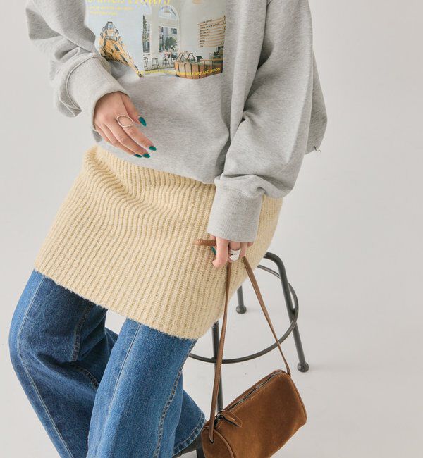  「スパンコールニットスカート」|スカート|