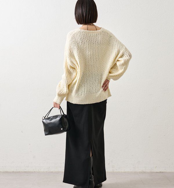  「スラブヤーンスリットニット」|ニット・セーター|
