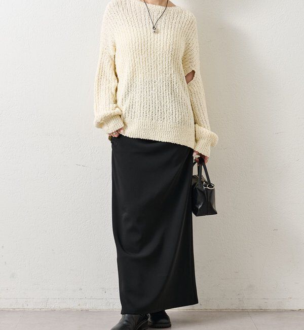  「スラブヤーンスリットニット」|ニット・セーター|