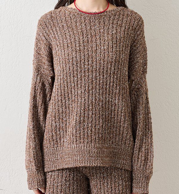  「スラブヤーンスリットニット」|ニット・セーター|