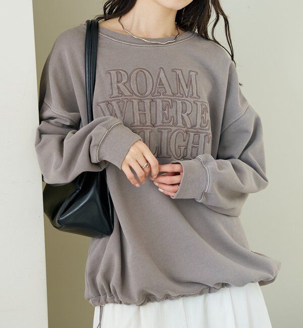  「アップリケロゴスウェット」|パーカー|モカ