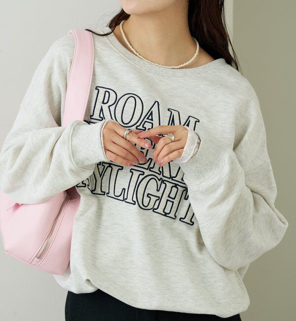  「アップリケロゴスウェット」|パーカー|