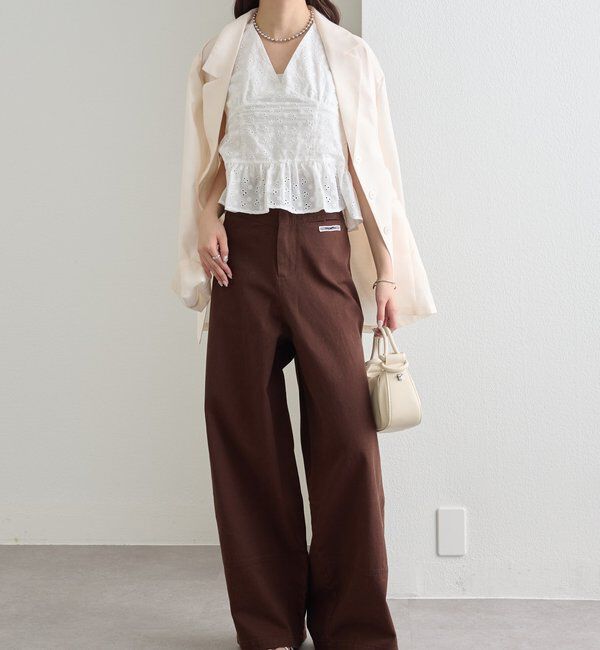  「コットン刺繍ホルターネック」|シャツ・ブラウス|