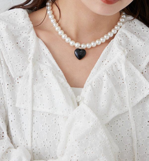  「Lara パール&times;ドットスカーフ」|バンダナ・スカーフ|